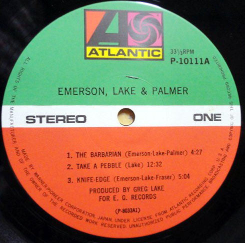 Emerson, Lake & Palmer - Emerson Lake & Palmer (Vinyl, LP, Album, Reissue) Very Good Plus (VG+) / Very Good Plus (VG+)