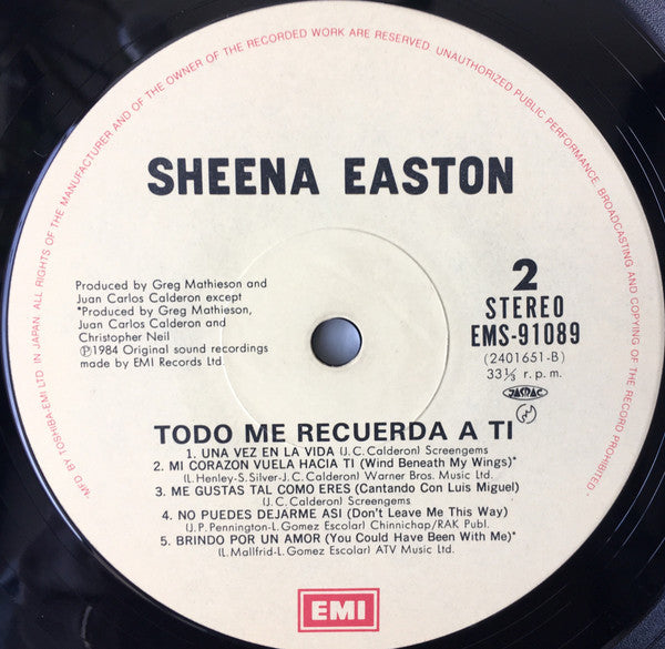 Sheena Easton - Todo Me Recuerda A Ti (Vinyl, LP)