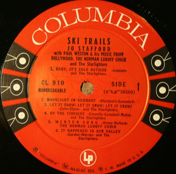 Jo Stafford - Ski Trails (Vinyl, LP, Album) Good Plus (G+) / Poor (P)