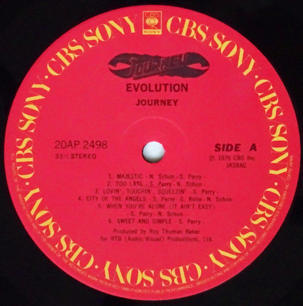 Journey - Evolution (Vinyl, LP, Album, Reissue) Very Good Plus (VG+) / Very Good Plus (VG+)