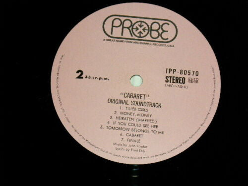 Various - Cabaret - Original Soundtrack Recording (Vinyl, LP, Album) Near Mint (NM or M-) / Very Good (VG)