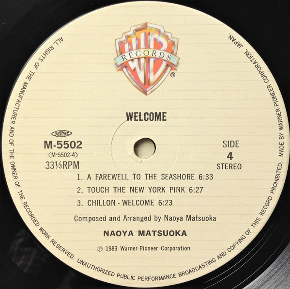 Naoya Matsuoka - Welcome (Vinyl, LP, Album)
