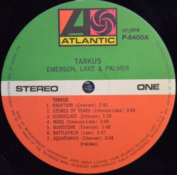Emerson, Lake & Palmer - Tarkus (Vinyl, LP, Album, Reissue, Limited Edition) Very Good (VG) / Very Good (VG)