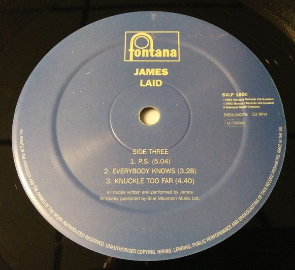 James - Laid (2xVinyl, LP, Album, Reissue) Very Good (VG) / Near Mint (NM or M-)