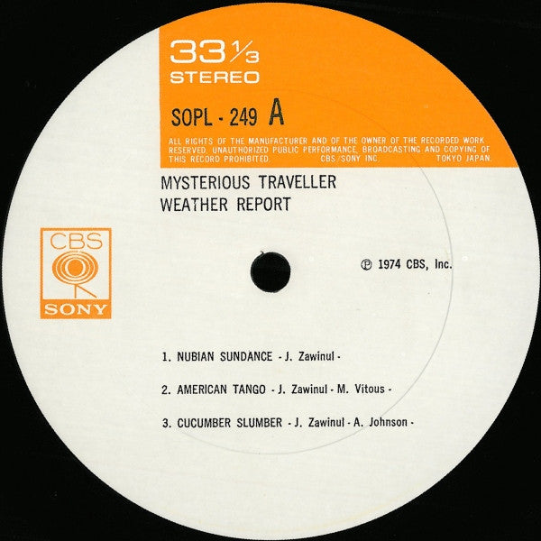 Weather Report - Mysterious Traveler (Vinyl, LP, Album) Very Good Plus (VG+) / Very Good Plus (VG+)