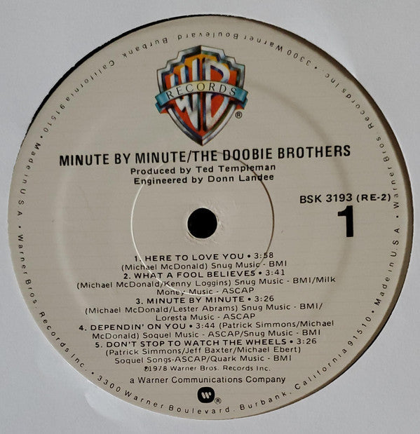The Doobie Brothers - Minute By Minute (Vinyl, LP, Album)