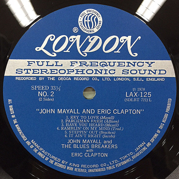 John Mayall - Blues Breakers (Vinyl, LP, Album, Reissue, Stereo) Very Good Plus (VG+) / Very Good Plus (VG+)
