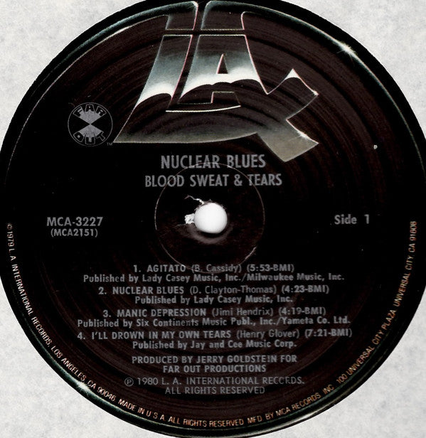 Blood, Sweat And Tears - Nuclear Blues (Vinyl, LP, Album, Stereo) Very Good Plus (VG+) / Very Good Plus (VG+)
