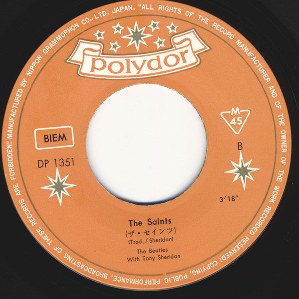 The Beatles - My Bonnie / The Saints (Vinyl, 7", Single, Misprint, Reissue, Mono) Very Good (VG) / Good Plus (G+)