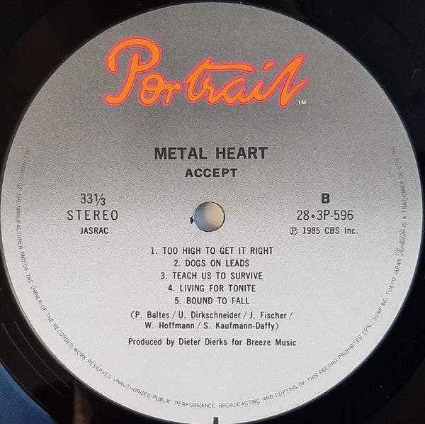 Accept - Metal Heart (Vinyl, LP, Album)
