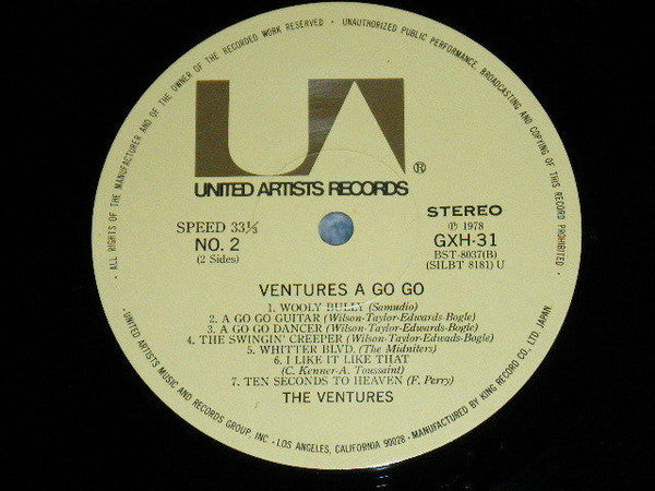 The Ventures - À Go-Go (Vinyl, LP, Album, Reissue, Stereo) Very Good Plus (VG+) / Very Good (VG)
