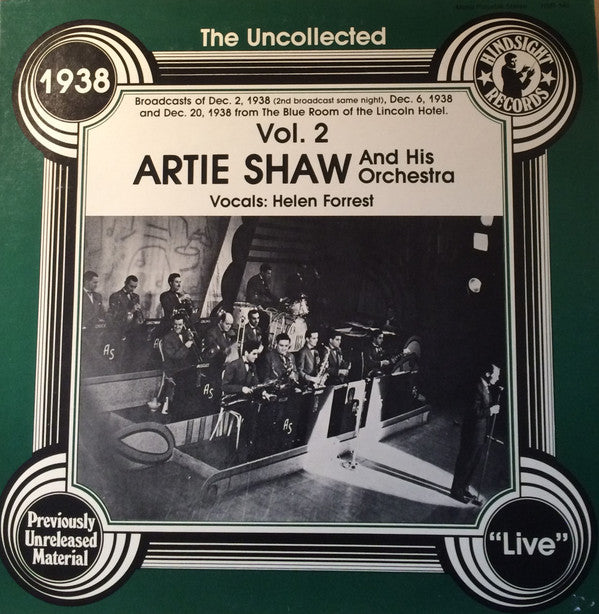 Artie Shaw And His Orchestra - The Uncollected Artie Shaw, Vol. 2, 1938 (Vinyl, LP, Album, Mono) Very Good Plus (VG+) / Very Good Plus (VG+)