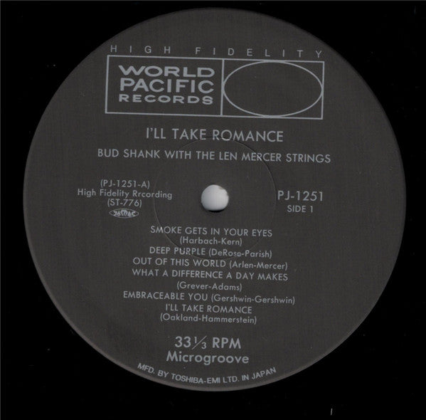 Bud Shank - I'll Take Romance (Vinyl, LP, Album, Reissue, Mono)