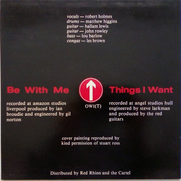 Red Guitars - Be With Me (Vinyl, 12", 45 RPM) Very Good Plus (VG+) / Near Mint (NM or M-)