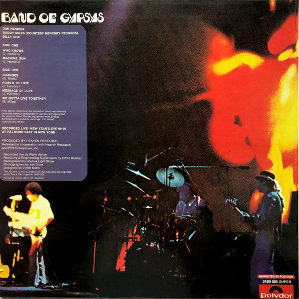 Jimi Hendrix - Band Of Gypsys (Vinyl, LP, Album, Stereo, Reissue) Very Good Plus (VG+) / Very Good (VG)