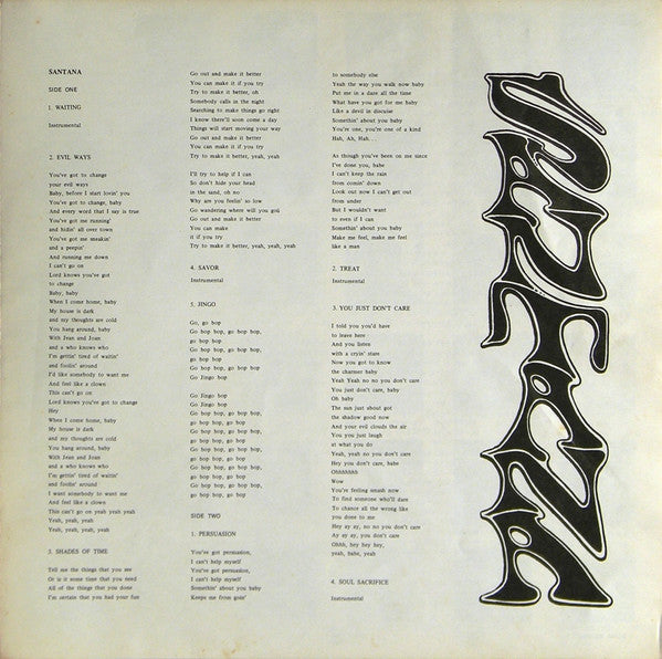 Santana - Santana = サンタナ (Vinyl, LP, Album, Stereo)