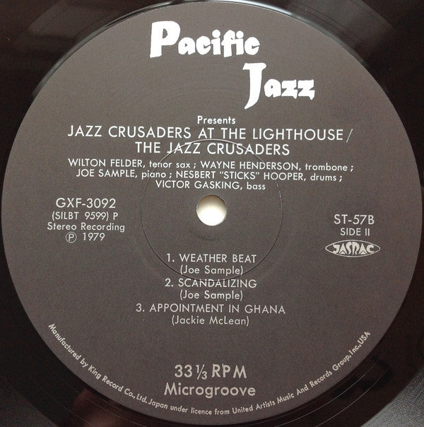 The Crusaders - Jazz Crusaders At The Lighthouse = アット・ライトハウス (Vinyl, LP, Album, Reissue, Stereo) Very Good (VG) / Very Good (VG)