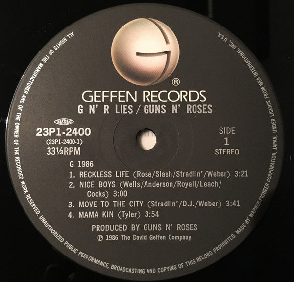 Guns N' Roses - GN' R Lies (Vinyl, LP, Album) Near Mint (NM or M-) / Near Mint (NM or M-)