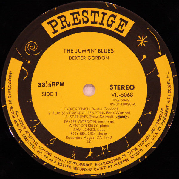 Dexter Gordon - The Jumpin' Blues (Vinyl, LP, Album, Reissue)