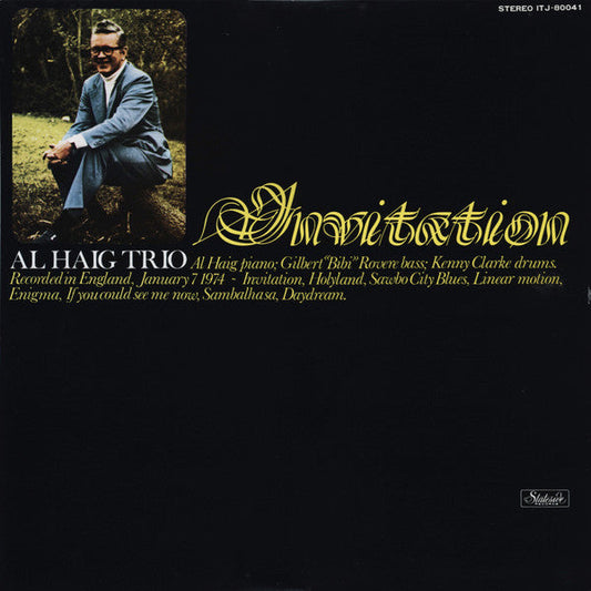 Al Haig Trio - Invitation (Vinyl, LP, Album) Very Good Plus (VG+) / Very Good (VG)