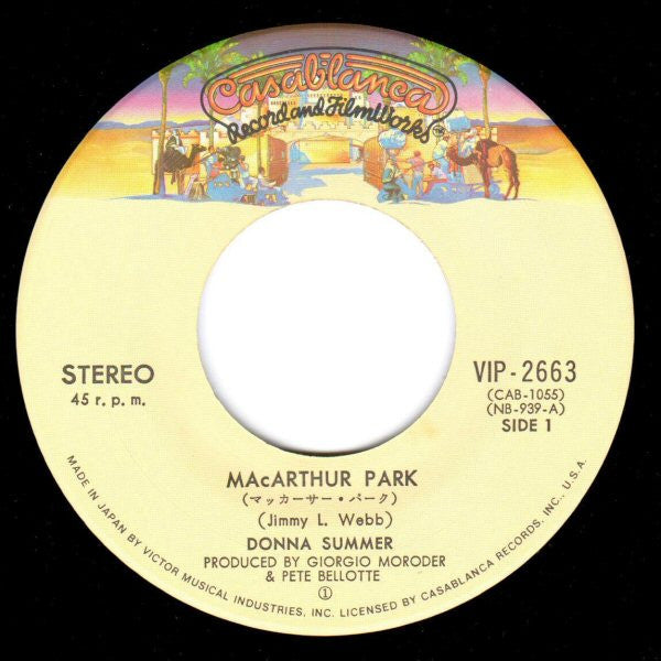 Donna Summer - MacArthur Park = マックーサー・パーク (Vinyl, 7", 45 RPM, Single, Stereo) Very Good (VG) / Very Good (VG)