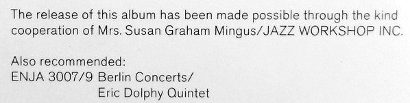 The Charles Mingus Quintet - Mingus In Europe Volume I (Vinyl, LP, Album) Near Mint (NM or M-) / Very Good Plus (VG+)