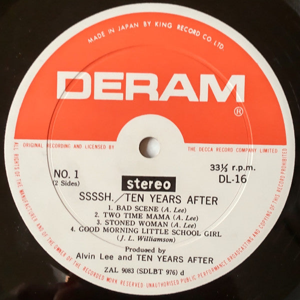 Ten Years After - Ssssh.= 夜明けのない朝 (Vinyl, LP, Album)