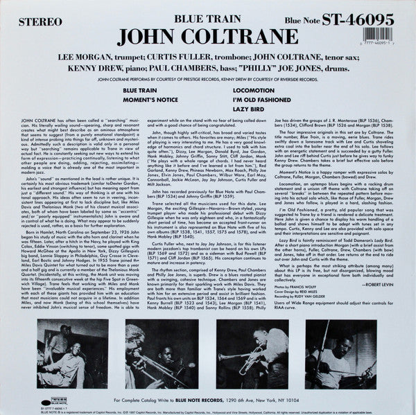 John Coltrane - Blue Train (Vinyl, LP, Album, Reissue, Stereo) Near Mint (NM or M-) / Near Mint (NM or M-)