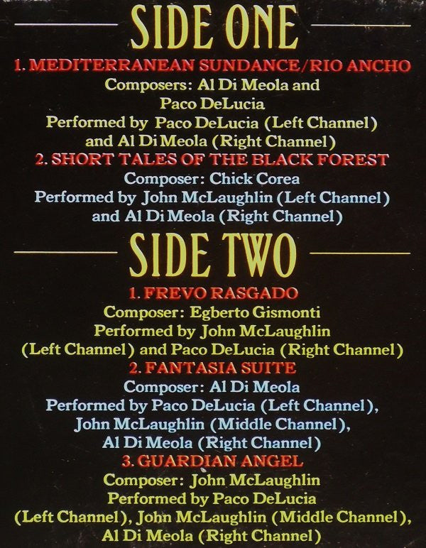Al Di Meola - Friday Night In San Francisco (Vinyl, LP, Album) Good Plus (G+) / Very Good (VG)