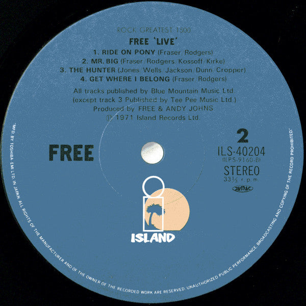 Free - Free Live (Vinyl, LP, Album, Reissue) Near Mint (NM or M-) / Very Good Plus (VG+)