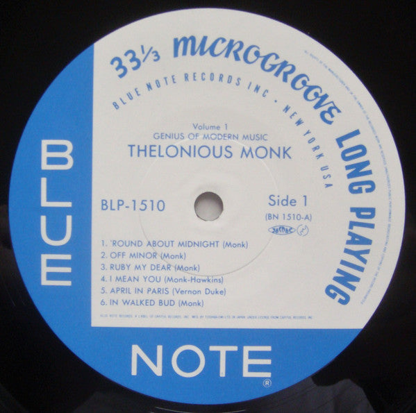 Thelonious Monk - Genius Of Modern Music Volume 1 (Vinyl, LP, Compilation, Reissue, Remastered, Mono) Near Mint (NM or M-) / Very Good Plus (VG+)