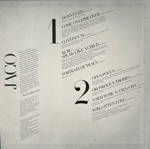 Jaco Pastorius - Jaco Pastorius (Vinyl, LP, Album, Reissue) Near Mint (NM or M-) / Very Good Plus (VG+)
