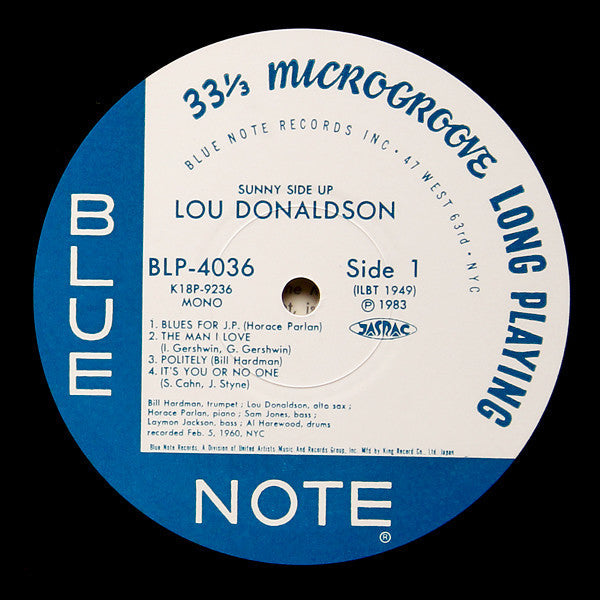 Lou Donaldson - Sunny Side Up (Vinyl, LP, Album, Reissue, Mono)