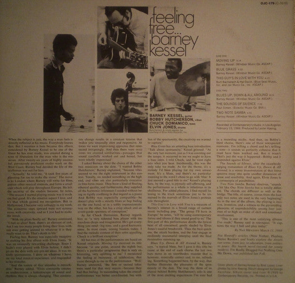 Barney Kessel - Feeling Free (Vinyl, LP, Album, Reissue) Very Good Plus (VG+) / Very Good Plus (VG+)