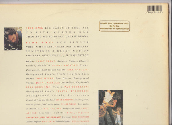 John Cougar Mellencamp - Big Daddy (Vinyl, LP, Album) Very Good (VG) / Very Good (VG)