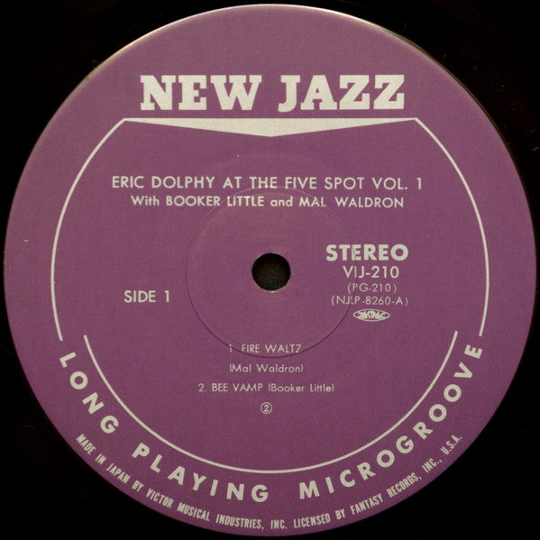 Eric Dolphy - At The Five Spot, Volume 1 (Vinyl, LP, Album, Reissue)