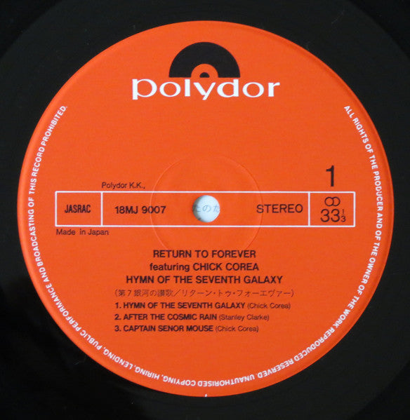 Return To Forever - Hymn Of The Seventh Galaxy (Vinyl, LP, Album, L...
