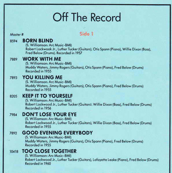 Sonny Boy Williamson (2) - One Way Out (Vinyl, LP, Compilation, Reissue, Repress) Very Good Plus (VG+) / Very Good Plus (VG+)