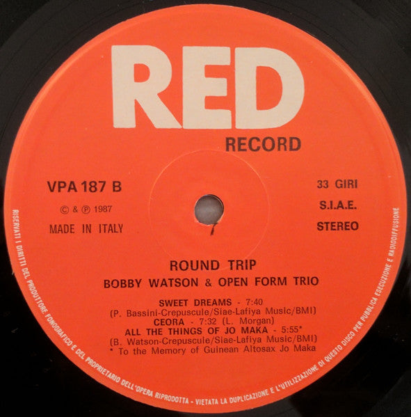 Bobby Watson (2) - Round Trip (Vinyl, LP, Album) Very Good (VG) / Good Plus (G+)
