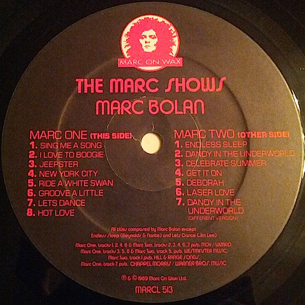 Marc Bolan - The Marc Shows (Vinyl, LP, Album) Good Plus (G+) / Very Good (VG)