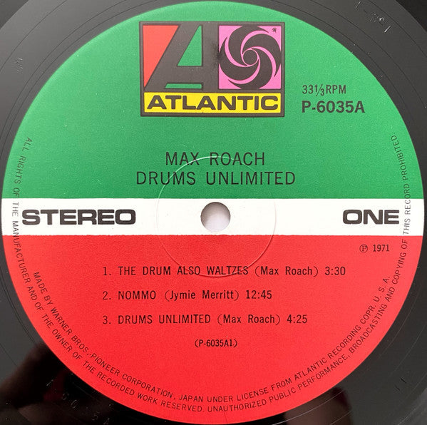Max Roach - Drums Unlimited (Vinyl, LP, Album, Reissue, Stereo)