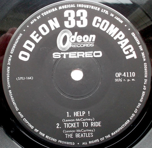 The Beatles - ヘルプ = Help! (Vinyl, 7", 33 ⅓ RPM, Stereo) Very Good (VG) / Very Good (VG)