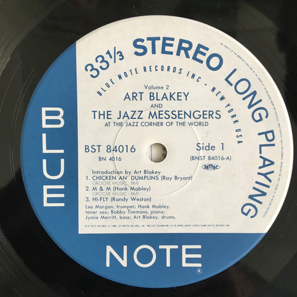 Art Blakey & The Jazz Messengers - At The Jazz Corner Of The World Vol. 2 (Vinyl, LP, Album, Limited Edition, Reissue, Stereo) Near Mint (NM or M-) / Near Mint (NM or M-)