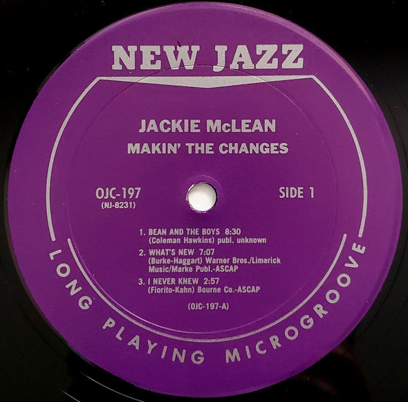 Jackie McLean - Makin' The Changes (Vinyl, LP, Album, Reissue) Good Plus (G+) / Very Good (VG)