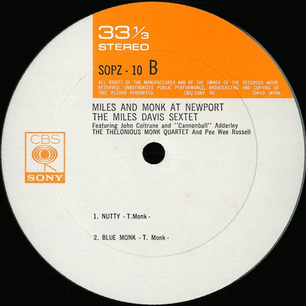 The Miles Davis Sextet - Miles & Monk At Newport (Vinyl, LP, Album,...
