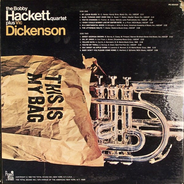 The Bobby Hackett Quartet - This Is My Bag (Vinyl, LP, Stereo) Good Plus (G+) / Very Good (VG)