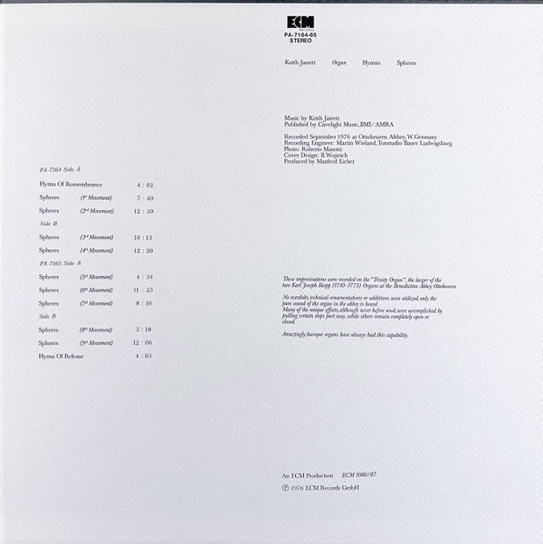 Keith Jarrett - Hymns Spheres = 賛歌 (Vinyl, LP, Album)