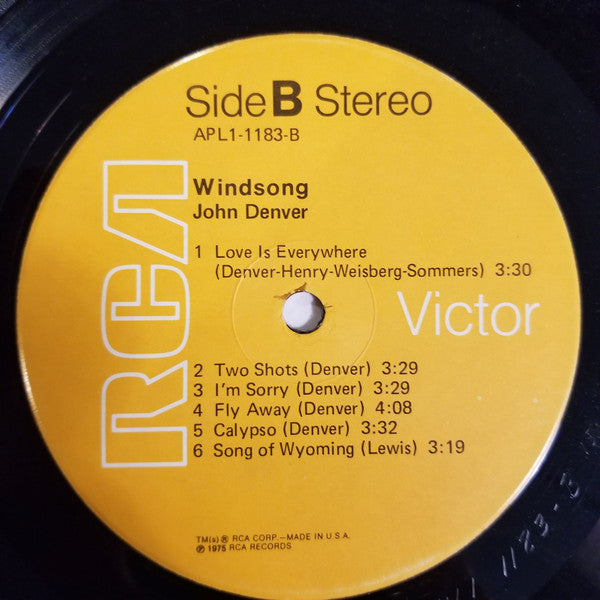 John Denver - Windsong (Vinyl, LP, Album, Stereo) Very Good (VG) / Very Good (VG)