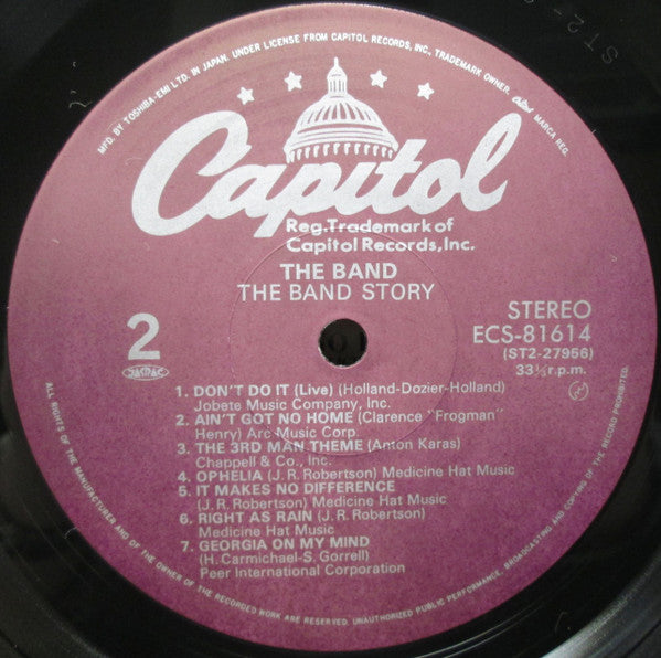 The Band - The Band Story (Vinyl, LP, Compilation) Very Good (VG) / Very Good (VG)
