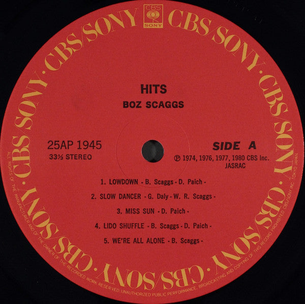 Boz Scaggs - Hits! (Vinyl, LP, Compilation)